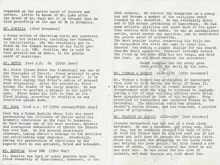 &quot;Saints and Seasons&quot; - Programme 9